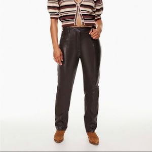 Aritzia High Waisted Vegan Leather Pant size 0